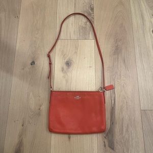 Orange Coach bag